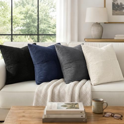 MIULEE Black Decorative Lumbar Throw Pillow Covers 12x24 Inch 2 Pack - Image 6