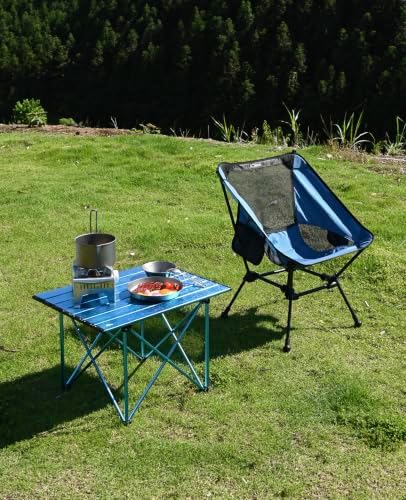 iClimb Ultralight Compact Camping Folding Table (Reinforced Blue - L) - Image 2