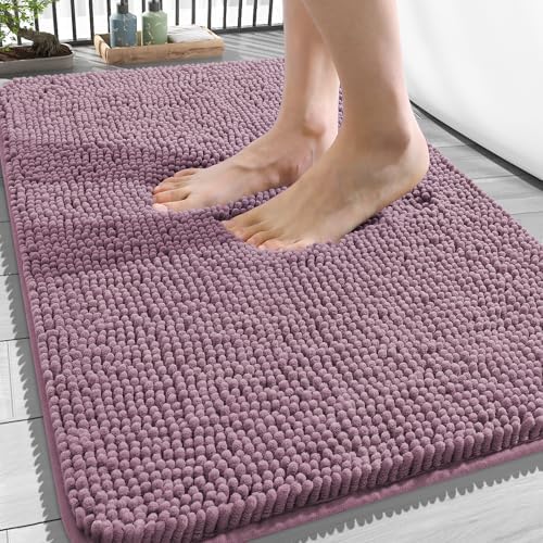 OLANLY Bathroom Rugs 34x21, Extra Soft Absorbent Chenille Bath Rugs by OLANLY