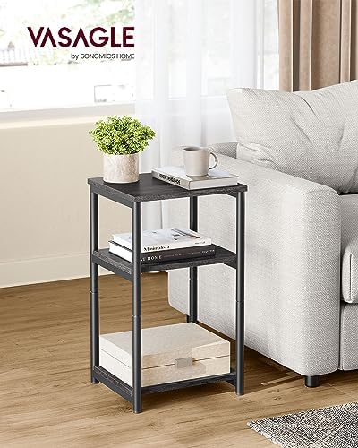VASAGLE Side Table, Small End Table, Tall Nightstand, Steel Frame - Image 4