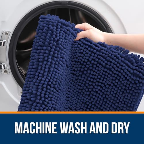 OLANLY Small Bathroom Rugs 30x18, Extra Soft Absorbent Chenille Bath Rugs - Image 5