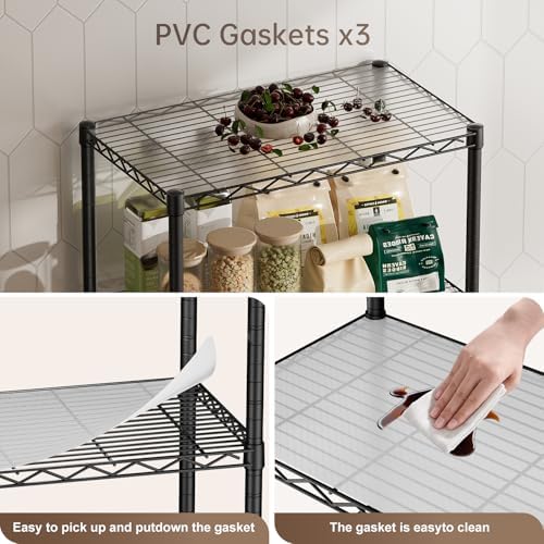 Golpart Shelves Storage Shelf Wire Closet Bathroom Organizers Metal Pantry - Image 5