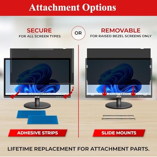 34 Inches Privacy Screen Filter for 21:9 Curved Ultrawide Monitor | Removable | Privacy Shield | Anti Glare | Anti-Blue Light | Eye Protection | Anti Spy | Computer Security Private Protector - Image 5