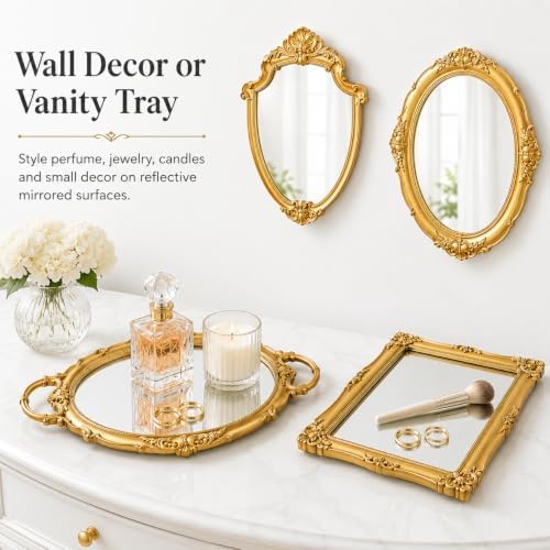 Gold Vintage Wall Mirror Set of 4 - Image 2
