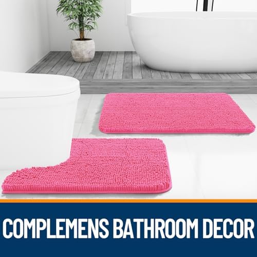 OLANLY Bathroom Rugs 36x24, Extra Soft Absorbent Chenille Bath Rugs - Image 7