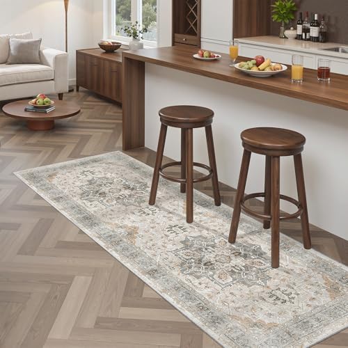 Madane Hallway Runner Rug 2x5 Washable Entry Rugs Soft, Light Taupe Brown - Image 3