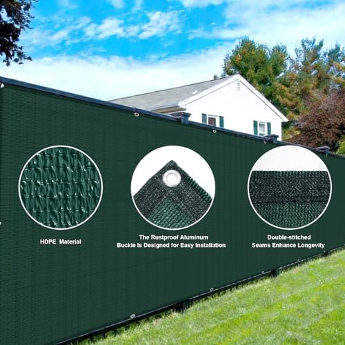 COOLBOYS Customized 3'x42' Dark Green Balcony Privacy Screen Fence Cover - Image 3