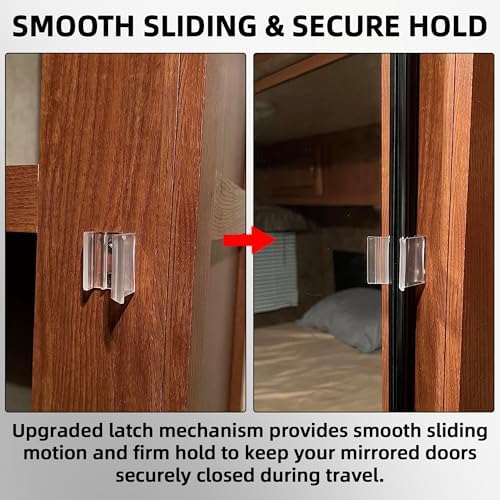 Universal Fit RV Sliding Mirrored Door Latch H527 - Image 6