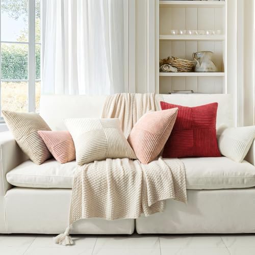 MIULEE Cream White Decorative Lumbar Throw Pillow Covers 14x24 Inch 2 Pack - Image 5