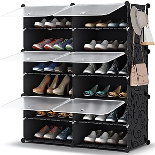 HOMIDEC Shoe Rack Organizer 24 Pair Modular Shoe Storage Cabinet for Closet by DecorateYourHome