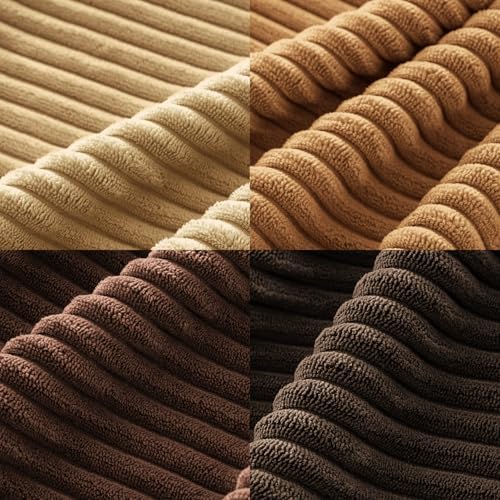 MIULEE Fall Corduroy Decorative Throw Pillow Covers Camel Brown 20x20 - Image 6