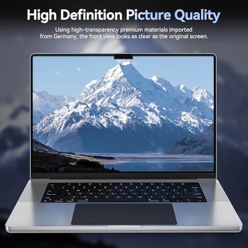 Magnetic Privacy Screen Protector Compatible with MacBook Pro 14 Inch (2021-2026, M1, M2, M3, M4, M5), Removable Anti Spy Blue Light Glare Shield, Laptop Privacy Filter for Mac Pro 14.2in - Image 5