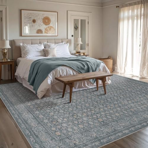 Rugxara 6x9 Washable Area Rug for Living Room,Soft Blue - Image 2