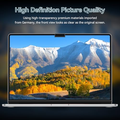 360° Privacy Screen for MacBook Air 13.6/13 Inch (2022-2026, M2, M3, M4, M5), 4 Way Privacy Anti Glare Blue Light Filter Shield Film Anti Spy Laptop Protector for Mac 13.6In Computer - Image 5