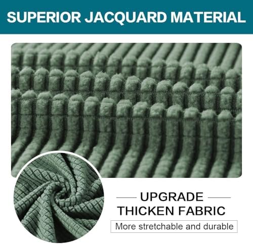 Turquoize 4 Piece Sofa Covers for 3 Cushion Couch Sofa Slipcover Soft Couch Cover for Dogs Washable Furniture Cover with 3 Individual Large Cushion Covers Feature Fabric (Large Sofa, Loden Frost) - Image 3