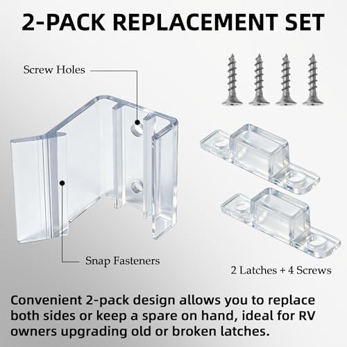 Universal Fit RV Sliding Mirrored Door Latch H527 - Image 3