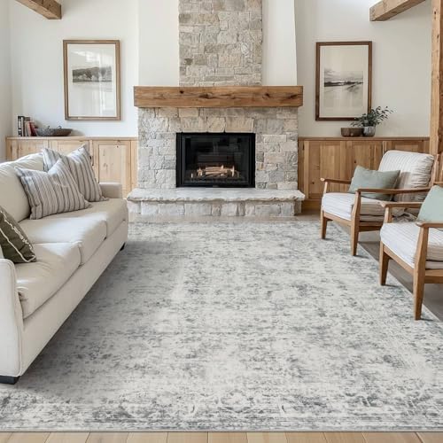 Rugxara Grey Area Rugs 5x7 Washable Rug for Living Room Bedroom - Image 3
