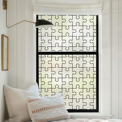 DKTIE Creative Puzzle Piece Two Way Privacy Window Film 17.7" x 78.7" - Image 4