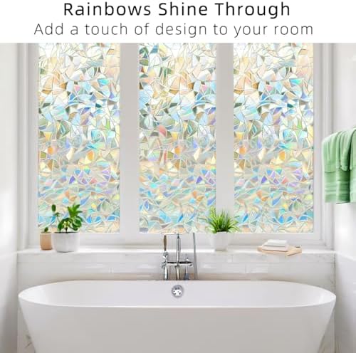 Stained Window Privacy Film,Rainbow Glass Cling，29.5 inch x 118.1 inch - Image 5