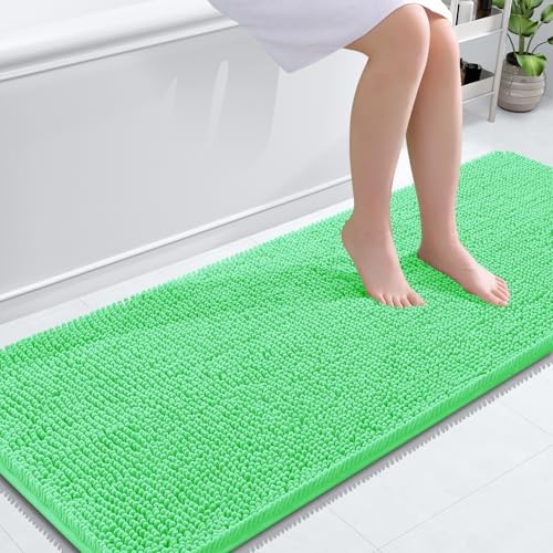 OLANLY Bathroom Runner Rugs 59x24, Extra Soft Absorbent Chenille Bath Rugs by OLANLY