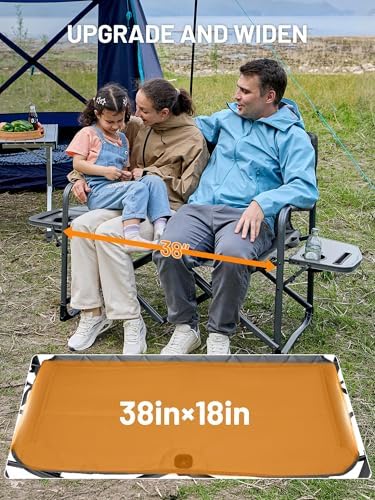 TIMBER RIDGE 600lbs Double Camping Chair Portable Loveseat Director Chairs - Image 4