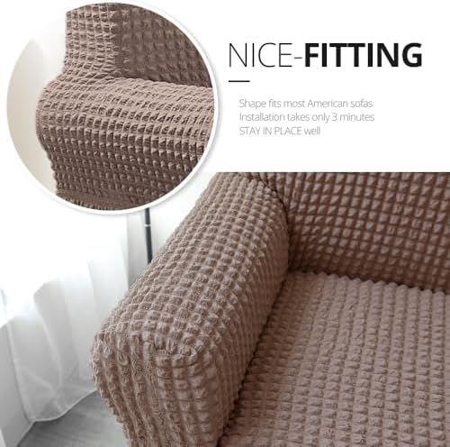 NICEEC Arm Chair Covers Armchair Covers Universal Slipcovers with Skirt - Image 3