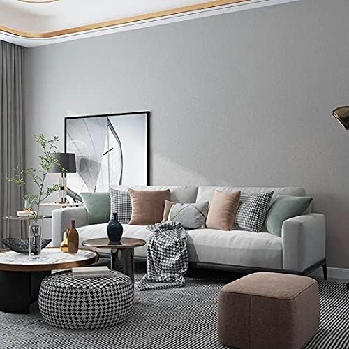 15.7" x 118" Solid Grey Wallpaper Grey Peel and Stick Wallpaper Matte Gray Contact Paper Peel and Stick Wall Paper for Bedroom Self Adhesive Wallpapers for Wallcovering Countertops Wall - Image 3