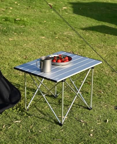 iClimb Ultralight Compact Camping Folding Table (Reinforced Silver - L) - Image 2