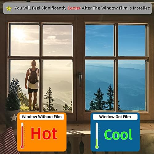 FuFin One-Way Window Privacy Film with Tools, Blue 27.6"×196.9" - Image 4