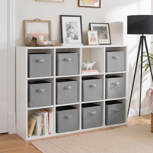 Cupic Cupid 10-Pack 11x11 Cube Storage Bins, Collapsible Storage Cubes, Gray - Image 7