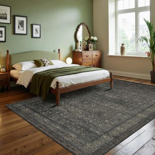 Rugxara 6x9 Washable Area Rug for Living Room, Moss Brown - Image 3