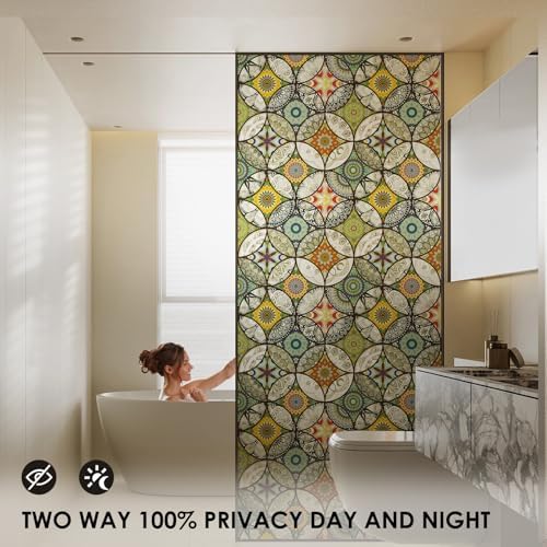 DKTIE Static Cling Decorative Window Film Easy to Install 17.7" x 118.1" - Image 2