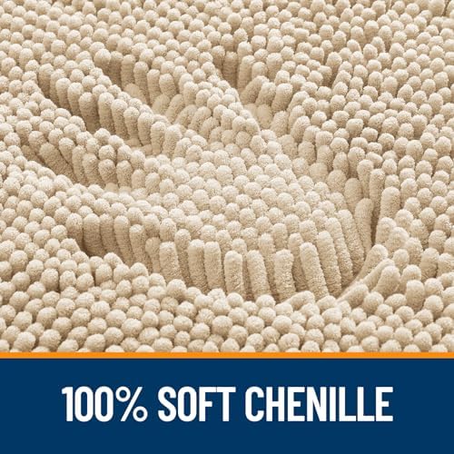 OLANLY Large Bathroom Rugs 40x32, Extra Soft Absorbent Chenille Bath Rugs - Image 3