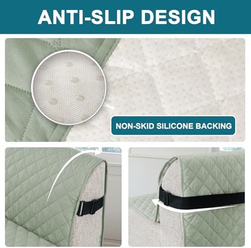 Turquoize 100% Waterproof Futon Cover Slipcover Armless Sofa Protector - Image 4