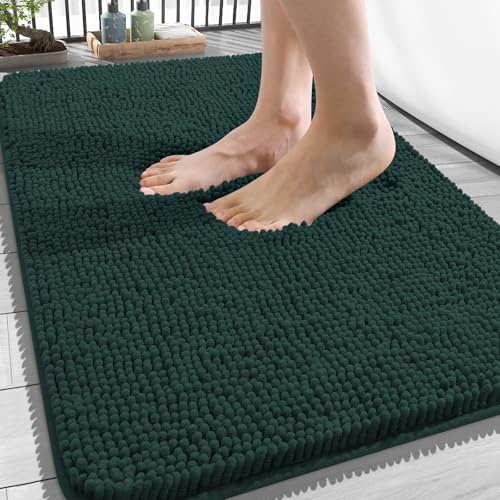 OLANLY Bathroom Rugs 34x21, Extra Soft Absorbent Chenille Bath Rugs by OLANLY