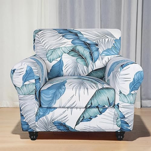 SearchI Stretch Sofa Cover Printed Couch Covers, Floral Pattern 2 Piece Armchair Slipcover with Separate Chair Cushion Cover, Washable Furniture Protector for Living Room(Armchair,Summer Pattern) - Image 5