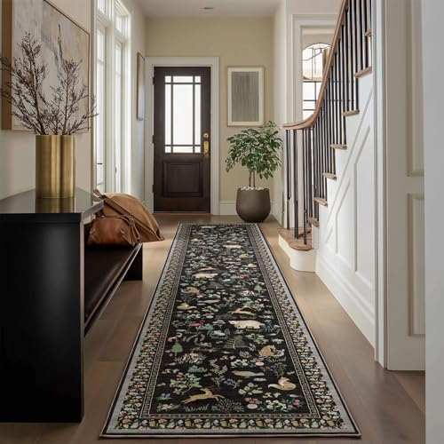 Machine Washable Kitchen Runner Rugs: 2'x10' Hallway Runner Non Slip Low Pile Stain Resistant Soft Carpet Runners for Hallways Indoor Entryway Kitchen Laundry Room Bedroom Farmhouse - Image 6