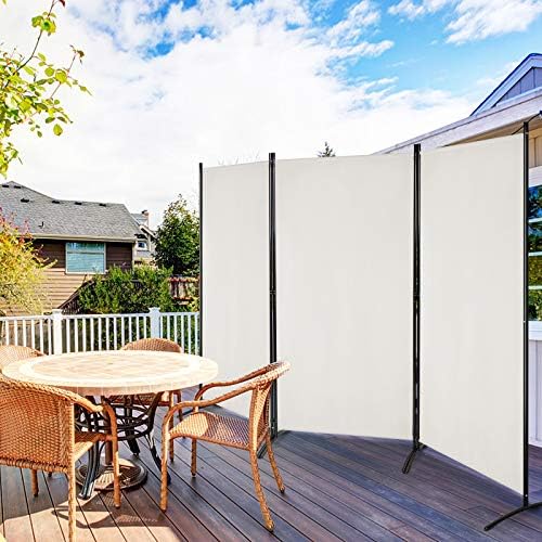 Giantex 6 Ft Tall 3 Panel Room Divider White, Lightweight Portable Folding Privacy Screen, Freestanding Partition Wall Divider and Separator for Bedroom Home Office Apartment Studio - Image 7