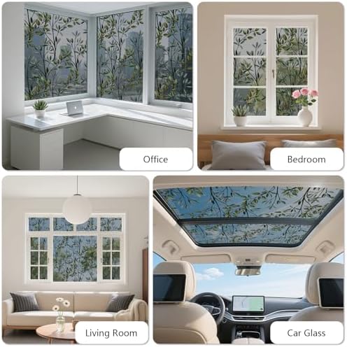 NINETREX One Way Window Privacy Film, Black Silver Leaf, 17.5"x78.7" - Image 2