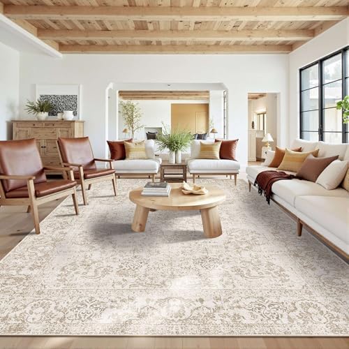 Rugxara 10x14 Washable Area Rug for Living Room, Extra Large,Vintage Boho by Rugxara