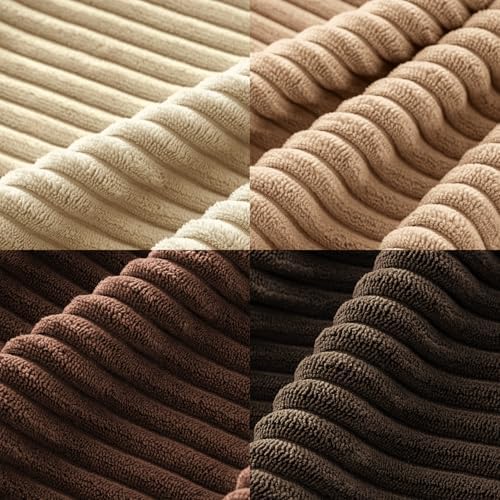 MIULEE Fall Corduroy Decorative Throw Pillow Covers Dark Brown 18x18 - Image 6