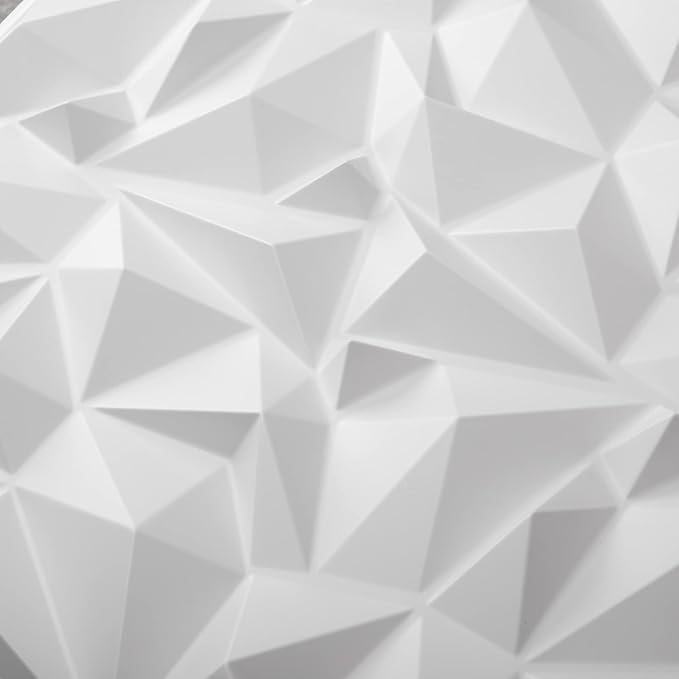 Art3d Textures 3D Wall Panels White Diamond Design for Interior Wall Decor Pack of 12 Tiles 32 Sq Ft (PVC) - Image 8