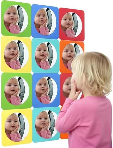 Special Supplies Sensory Bubble Wall Mirror - Interactive Acrylic Mirrors for Wall Decoration and Sensory Toys for Kids Classroom or Home - Room Decor -Visual, Tactile Stimulation - (Pack of 12) by SpecialSupplies