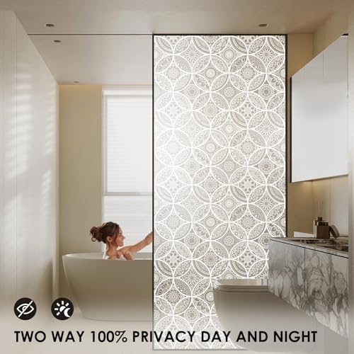 DKTIE Bohemian Stained Glass Window Film Easy to Install 17.7" x 118.1" - Image 2