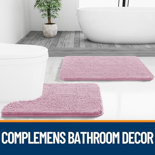 OLANLY Bathroom Runner Rugs 40x24, Extra Soft Absorbent Chenille Bath Rugs - Image 7