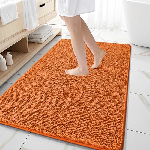 OLANLY Large Bathroom Rugs 59x35, Extra Soft Absorbent Chenille Bath Rugs by OLANLY