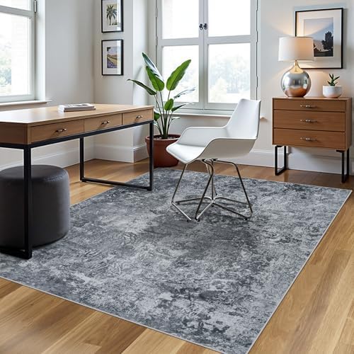Aelenmu 4x6 Area Rugs for Living Room Washable Bedroom Dining Room Black - Image 3