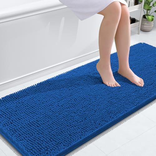 OLANLY Bathroom Runner Rugs 59x24, Extra Soft Absorbent Chenille Bath Rugs by OLANLY