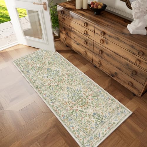 Washable Runner for Hallways Kitchen Rug: 2'6"x8' Runner Rugs Stain Resistant Non Slip Low Pile Soft Carpet Runners Rug for Entryway Indoor Kitchen Hallways Bedroom Beside Laundry Room - Image 6