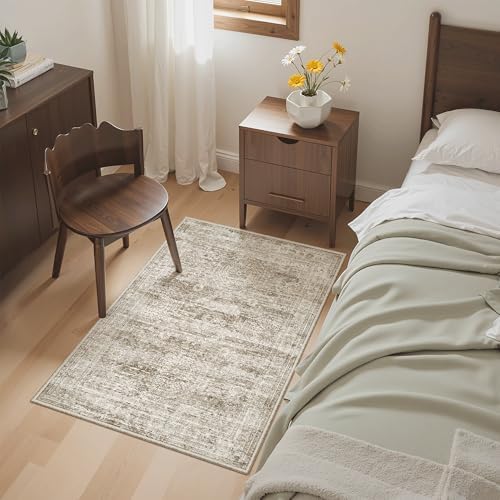 Soalmost 2x3 Washable Rugs for Kitchen, Entryway, Small Area Rug Brown - Image 6